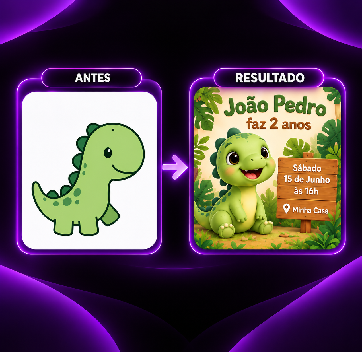 Exemplo de convite digital