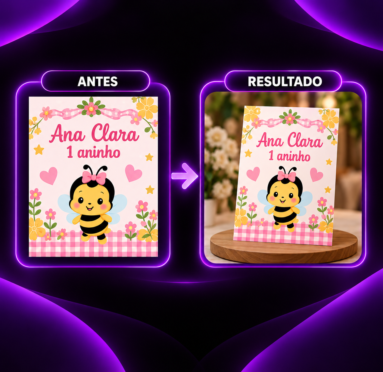 Mockup de convite