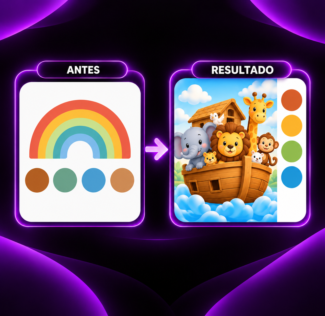 Paleta de cores para festa